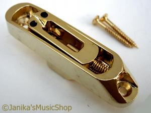 BASS GUITAR MONORAIL BRIDGE SADDLE GOLD SINGLE STRING